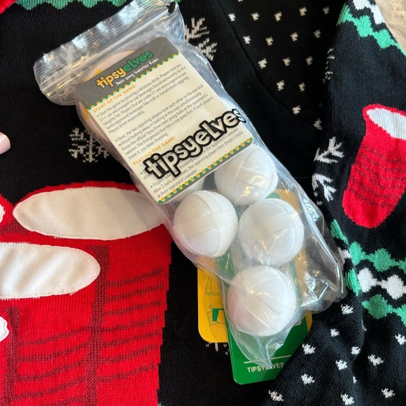 TIPSY ELVES
Long Sleeve Cheer Pong Game Sweater - Picture 6 of 10